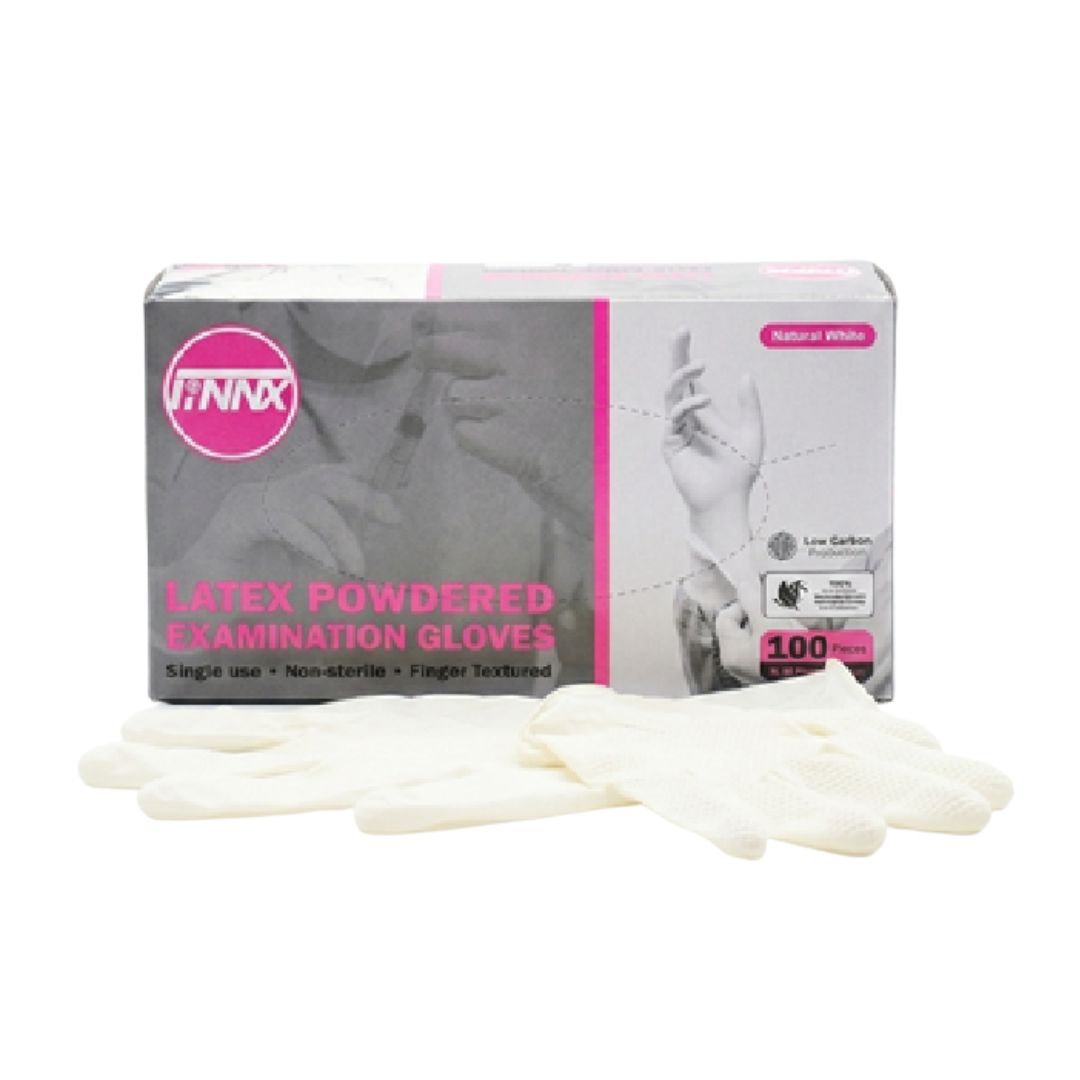 LATEX POWDERED EXAMINATION GLOVES